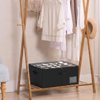 Shoe Organizer for Closet,Foldable Box with Clear Cover,Adjustable dividers - Image 2