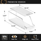 Sorbus Snack Organizer for Pantry, Clear Stackable Chip Bins (4 Pack) - Image 4