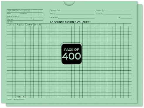 Accounts Payable Voucher Envelopes General Accounting Style, Green 400 Pack by Unknown