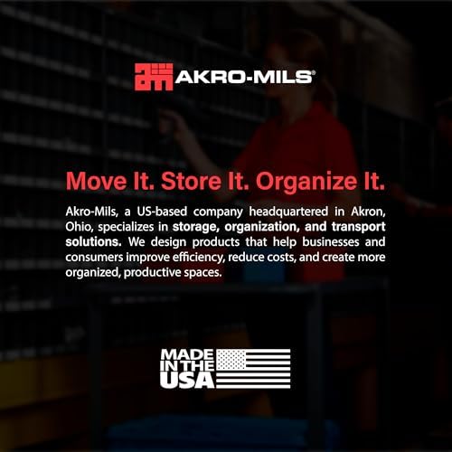 Akro-Mils 30235 AkroBins Plastic Storage Bins, 11"x11"x5", Black, 6-Pack - Image 5
