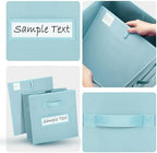13x13 storage cube bins (Set of 10) Foldable Fabric storage cubes with 10 Labels Window Cards & a Pen,13 inch cube storage bins,Closet Organizers for Shelves,Cubby Organizer Boxes,Blue - Image 3
