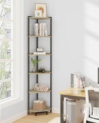 Hzuaneri Corner Shelf Stand 6-Tier Corner Bookshelf Storage Standing Shelf - Image 6