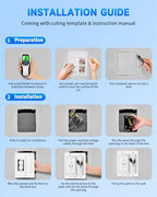 in Wall Cable Management Kit for TV, Recessed Outlet with USB, TV Cable Hider Wall Kit, Wall Cable Management for Low Voltage, TV Cord Hider for Wall Mounted TV, White - Image 5