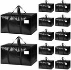 12 Pack Heavy Duty Waterproof Moving Bags, Foldable Totes by Unknown