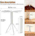 Clothes Drying Rack Four Corners, Large Capacity Portable Laundry Drying Rack, Space Saving Design for Indoor Outdoor Use, Multi-Function Clothing Rack, Towel & Blanket Drying Rack for Laundry Room - Image 5