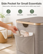 MIZATTO 2 Section Laundry Hamper with Lid, 140L Quilted Puffer Basket - Image 3