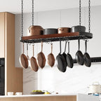 CHOEZON 47'' Hanging Pot Rack, Ceiling Pan Hanger, Pot Holder for Kitchen - Image 3