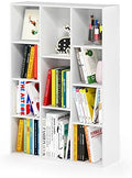 Furinno LUDER Book Shelf, 11-Cube Bookshelf, Reversible Bookcase, 9.4 x 29.1 x 41.7, Easy Assembly, for Living Room, Bedroom, Home Office, White by Furinno-FitsYourSpaceFitsYourBudget