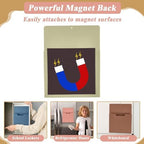 gisgfim 8 Pcs Magnetic Wall File Organizer Magnetic File Paper Holder Hanging Refrigerator Magazine Mail Holder for Planners Letters Documents Whiteboard Classroom Office Home (Boho,10 x 13 Inch) - Image 5