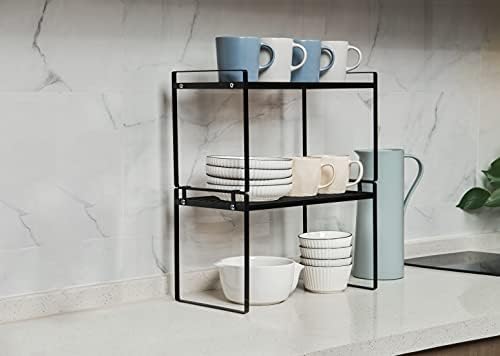 Shantton Cabinet Shelf Organizer, Pantry Shelf Rack, Black 16x8.3x9.5 - Image 2