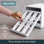 YouCopia SpiceStack,18-Bottle Adjustable Spice Rack Organizer, Pull-Out Seasoning Holder for Kitchen Cabinet and Pantry Storage with 104 Labels and Adjustable Dividers, Speckled White - Image 5
