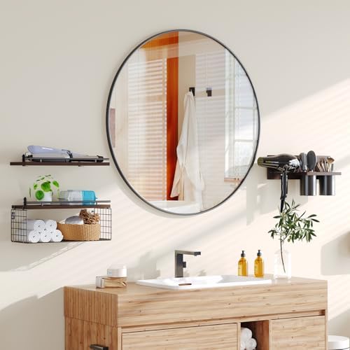RoleDes Hair Tool Organizer Wall Mounted Set of 3 with Blow Dryer Holder - Image 7