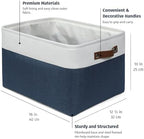 OrganiHaus 16x12.5in Storage Baskets, 3 Pack - Fabric Bins for Shelves - Image 2