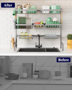 Kitsure Adjustable Over The Sink Dish Drying Rack, 31.5" -39.4" x 30.3" - Image 3