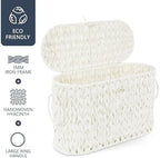 Coeusy Toilet Paper Basket with Lid, Wicker Basket for Bathroom Organizer - Image 6