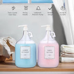 2pcs Glass Liquid Laundry Detergent Dispenser-1 Gallon Glass Pump Bottle Dispensers-Laundry Detergent Dispenser for Fabric Softener, Bleach, Shampoo, Body Wash- Laundry Soap Dispenser - Image 4