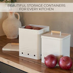 Beautiful Potato and Onion Storage Container Set - Food Safe Metal Bins - Image 3