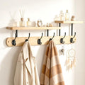 Coat Rack Wall Mount 23" Coat Rack Wall Mount with Shelf for Entryway, Rustic (Natural Color) by JIEYIFAN
