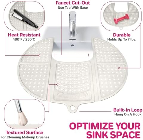 Sink Topper Bathroom Sink Cover for Counter Space, Standard White - Image 6
