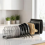 ORDORA Pots and Pans Organizer under Cabinet, 11.8-33.9" 20 Dividers - Image 7