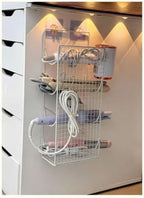 No Drill Wall Mount Curling Iron Holder, Zinc Alloy Hair Dryer Organizer - Image 4