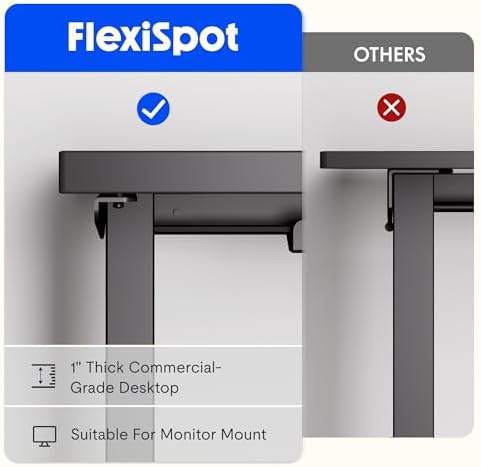 FLEXISPOT 63 x 48 Reversible L-Shaped Corner Standing Desk with Drawers - Image 5