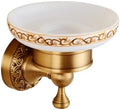 Wall Mounted Bathroom Soap Dish Holder, Antique Brass Pattern Carving,Brushed Bronze by MOGFCT