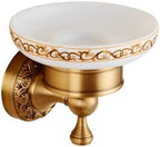 Wall Mounted Bathroom Soap Dish Holder, Antique Brass Pattern Carving,Brushed Bronze by MOGFCT