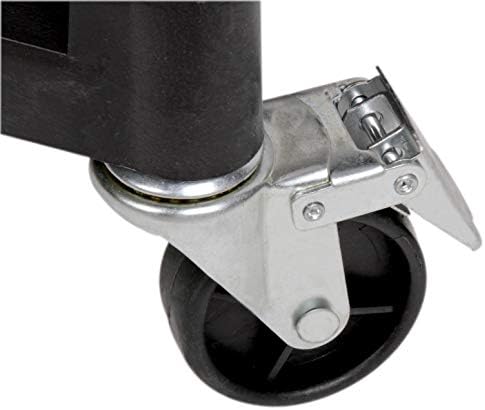 MaxWorks 80774 3-Shelf Utility Plastic Cart with Wheels-225 Lbs Maximum Capacity , Black - Image 4