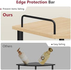 Tajsoon 3 Tier Corner Shelf Stand, Standing Corner Shelf Unit, Natural - Image 5