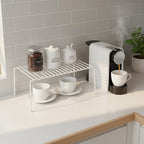 6-Pack Medium (13x8.5inch) Kitchen Organizer Rack, Kitchen Shelves for Spice Organization for Cabinet, Pantry Organizers and Storage, Spice Rack, Desk Organizer, White - Image 4