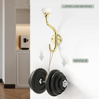 TUNNY Coat Hooks - 5 Pack Polished Gold Towel Hooks Robe Hooks Decorative Wall Hooks for Bathroom Bedroom Kitchen Towel Robe Clothes Cabinet Closet Bathroom Hardware - Image 2