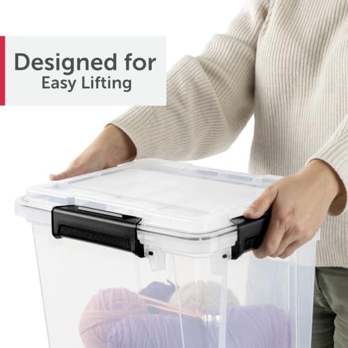 3-Pack 19 Quart Gasket Box, Waterproof Clear Plastic Storage Bins - Image 7