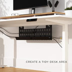 HumanCentric Under Desk Cable Management Tray & Cord Raceway, Black - Image 6