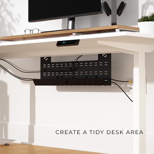 HumanCentric Under Desk Cable Management Tray & Cord Raceway, Black - Image 6