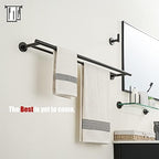 JQK Double Bath Towel Bar, Oil Rubbed Bronze 33 Inch 304 Stainless Steel Thicken 0.8mm Towel Rack for Bathroom, Towel Holder Wall Mount, Useable Length 30 Inch 2 Pack, TB100L30-ORB-P2 - Image 4