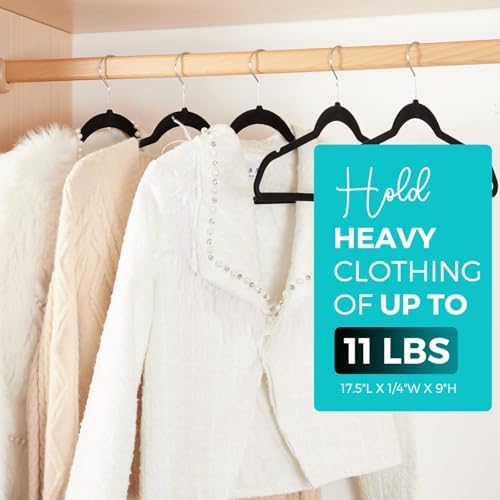 HOUSE DAY Premium Velvet Hangers 50 Pack, Non-Slip Flocked Felt Hangers - Image 6