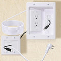 in Wall Cable Management Kit With Recessed Tv Socket Box, 9FT Cord, Tv Cable Concealment Management Kit, Wall Mounted Tv Recessed Socket Box Suitable for All Plugs by Unknown