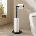 Matte Black Freestanding Toilet Paper Holder Stand, 3.3 lbs Base by Unknown