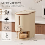 UFORU Rice Dispenser 13 LB,Airtight Storage Container With Measuring Cup - Image 2