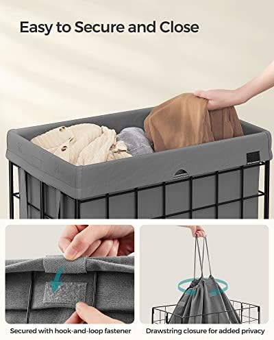 SONGMICS Laundry Hamper, Collapsible, 29 Gal. (110L) - Image 6