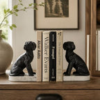 Decorative Bookends for Shelves, Dog Book Ends for Heavy Books, Labrador Retriever Statues Bookends for Heavy Books with Anti-Slip Base Book Holders for Home Office Decor (Black) - Image 2