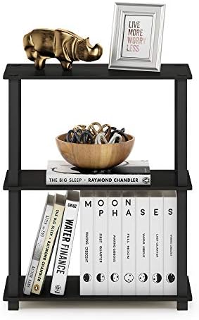 Furinno TURN-S-TUBE Storage Shelves, 3-Tier Book Shelf, Corner Shelf, Toolless Open Shelves, for Organization and Storage, Living Room, Garage, Home Office, Espresso - Image 5