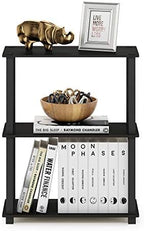 Furinno TURN-S-TUBE Storage Shelves, 3-Tier Book Shelf, Corner Shelf, Toolless Open Shelves, for Organization and Storage, Living Room, Garage, Home Office, Espresso - Image 5