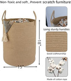 XUANGUO Laundry Basket Laundry Hamper for Clothes Jute Large - Image 2