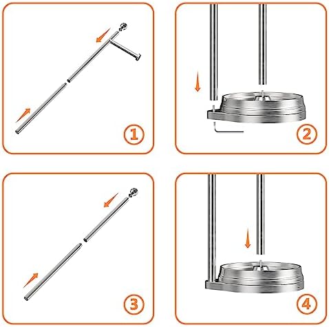 KASUNTO Toilet Paper Holder for Bathroom, Heavy Weighted Metal Free Standing Toilet Paper Holder Stand with Crystal Ball, Toilet Paper Roll Stand for Bathroom Accessories（Brushed Nickel） - Image 6
