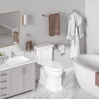 USHOWER 4PCS Polished Chrome Bathroom Accessories Set,18-Inch Towel Bar Set - Image 6