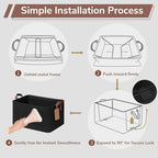 CHICVITA 4 Pack Fabric Storage Bins for Shelves, Metal Frame, 20L Black - Image 7