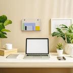 Feifeiya 1 Pcs Clear Acrylic File Holder Wall Mount, 14"x8.3"x2.4" - Image 5
