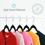 Home-it Premium Velvet Hangers 50 Pack - Heavy Duty Ultra Thin Black Suit Clothes Hangers Non Slip for Closet, Shirt Pants, Hook Swivel 360 - Image 3
